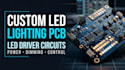 design custom led lighting pcb and led driver circuits, schematic design