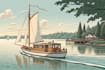 draw your boat into custom vector illustration