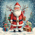 design a custom flat style christmas illustration