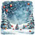 draw christmas card, invitation with watercolor