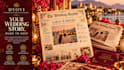 design a personalized wedding newspaper or wedding gazette