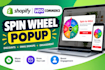 set up a high converting shopify woocommerce spin wheel popup