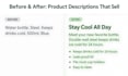 write product descriptions in english