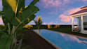 modern garden design with swimming pool 3d landscape