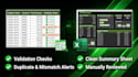 extract invoice data from PDF to excel with validation