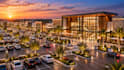 render shopping plaza supermarket retail mall exterior visualization