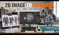 convert 2d image to 3d realistic model 3d head bust stl 3mf for 3d printing