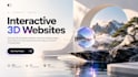 create interactive 3d animated website spline 3d landing page threejs webgl gsap