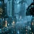 design a futuristic megacity with neon lights