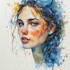 draw a watercolor portrait, no ai