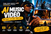 create realistic ai music video, ai rap music video, with exquisite  lipsync