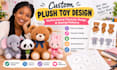 custom plush toy design stuffed animal character design and sewing patterns