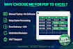 50 pages pdf to excel word, copy paste and web research in 24h
