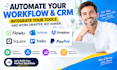 integrate flowlu with outlook dropbox square trello paypal and automate CRM