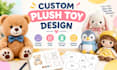 create plush toy design stuffed animal dolls and plushie sewing pattern