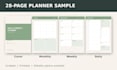 design printable planner, ebook and canva template for etsy