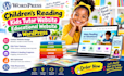 design kids tutor website educational wordpress website lms website design