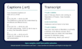 do your podcast transcript, chapters, show notes and captions
