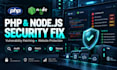 fix PHP and nodejs security vulnerabilities and secure your webapp