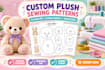 create custom plush sewing patterns, stuffed animal and plushie patterns