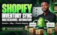 setup shopify inventory sync multichannel automation amazon ebay product mapping