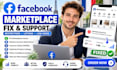 fix facebook marketplace issues, resolve errors and listing issues