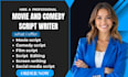 write comedy script screenplay writing movie script youtube script film script