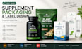 design supplement packaging vitamin labels pouch boxes label dieline artwork