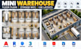 design mini warehouse floor plans, storage bay, cad layouts