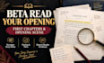 beta read your first chapters and opening scene