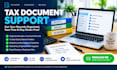 organize tax documents, receipts, invoices and financial records