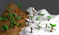 create roblox low poly trees and rocks roblox terrain map environment assets