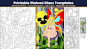 create custom stained glass window pattern design, printable template, lead line