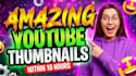 design video thumbnail, high ctr thumbnail in 24 hours