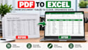 convert PDF to excel and extract tables accurately