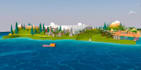 create cartoon lowpoly world map,3d terrain model,landscape map,game ready asset
