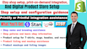 setup esty print on demand, digital product shop, esty shop setup