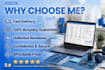 do fast data entry,typing jobs, pdf to work and excel word