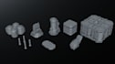 create scatter terrain,scale building model, miniature structures for pathfinder