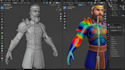 fix blender rigging, weight paint, bone roll and character mesh skinning issues