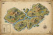 design fantasy map or fantasy map illustration