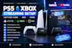 set up ps5, xbox, capture card and obs streaming
