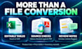 convert PDF tables into editable excel or CSV files