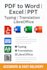 data entry, PDF conversion and document formatting