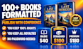 format and publish book on amazon kdp, kindle, ingramspark, ebook, paperback