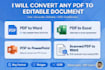 convert pdf to word, excel to word, scanned pdf to editable docx