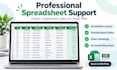 clean, format and organise excel spreadsheets and data