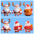 paint cute  christmas character