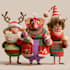draw cute christmas  character art