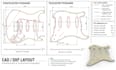design custom guitar pickguard cad, dxf and cnc cutting files